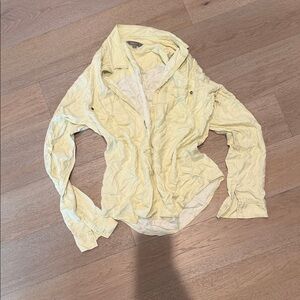 Women's Yellow button up
